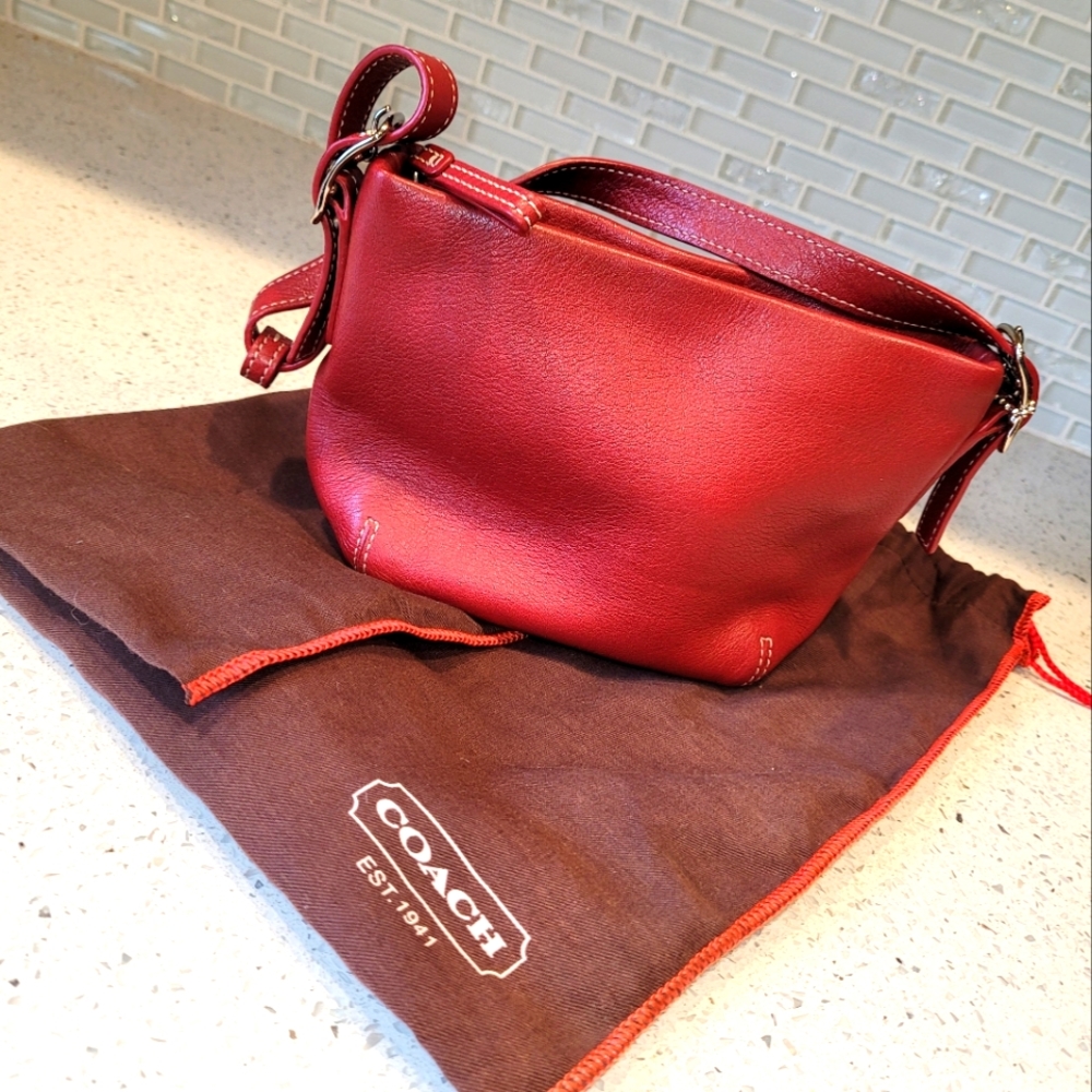 Red Leather Coach Purse